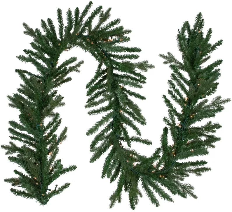 9' x 14" Pre-Lit Grande Spruce Artificial Christmas Garland  Clear Lights