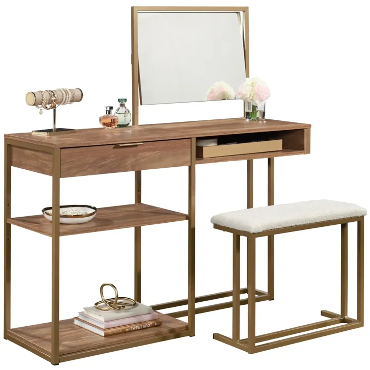 International Lux Bedroom Vanity with Bench