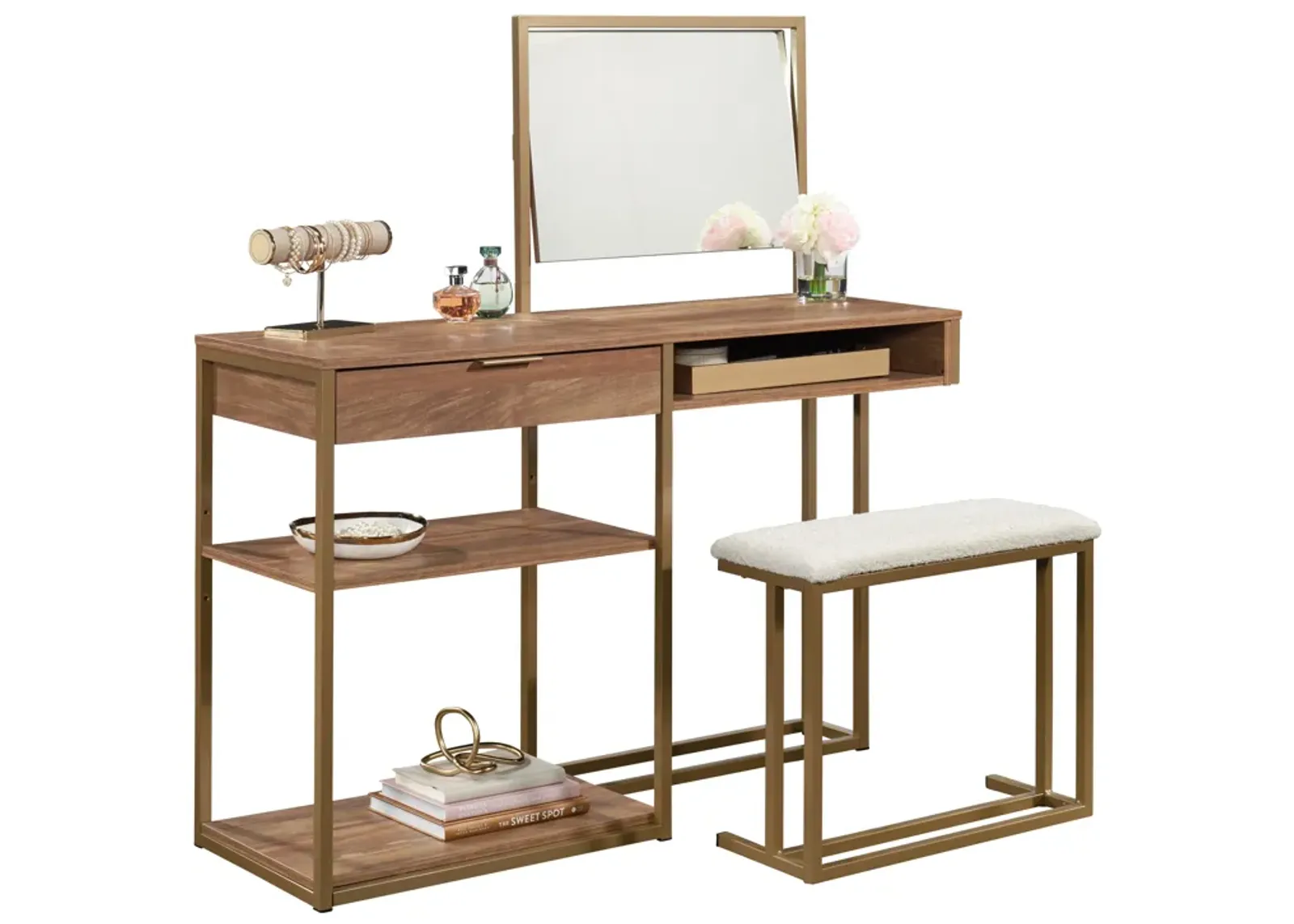 International Lux Bedroom Vanity with Bench