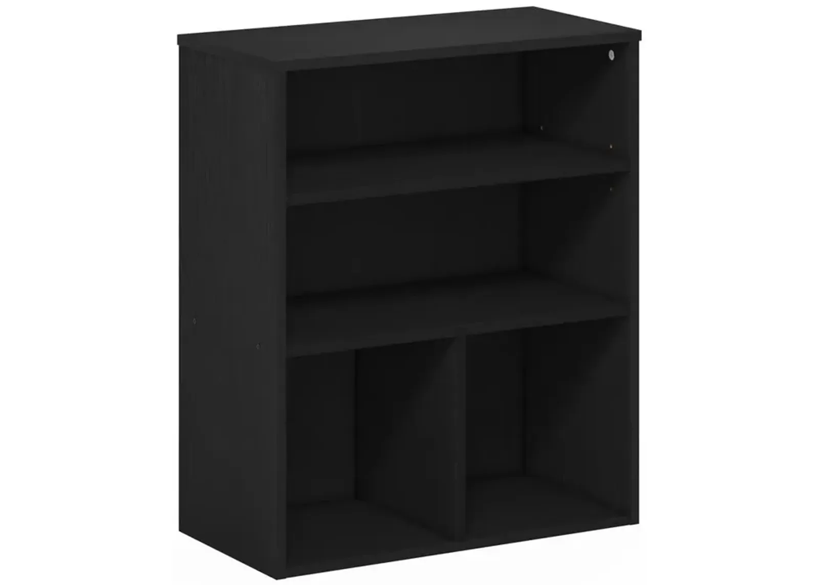 Furinno Pasir 3 Tier Display Bookcase, Black Oak