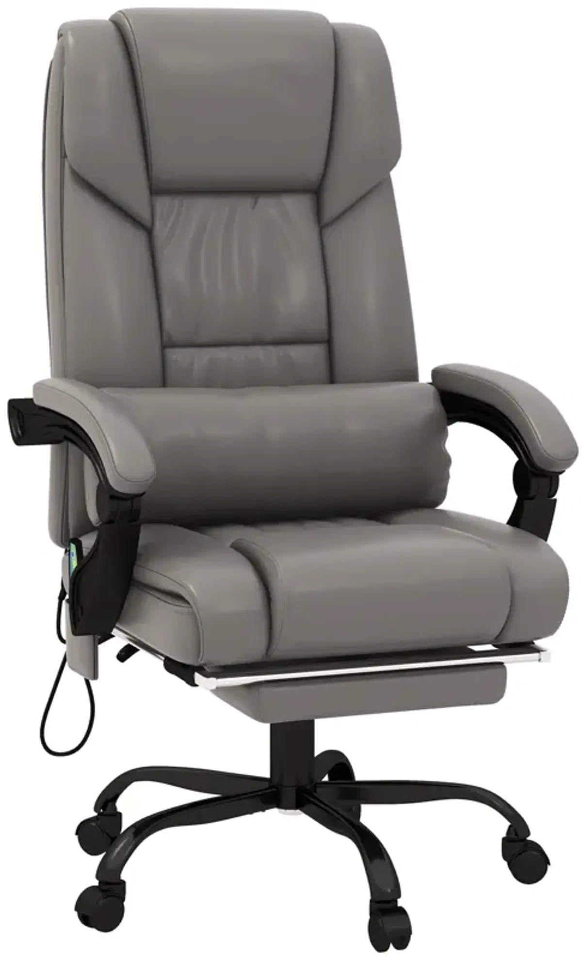 Massaging Office Chair w/ Reclining Function 5 Wheels and High Back Support