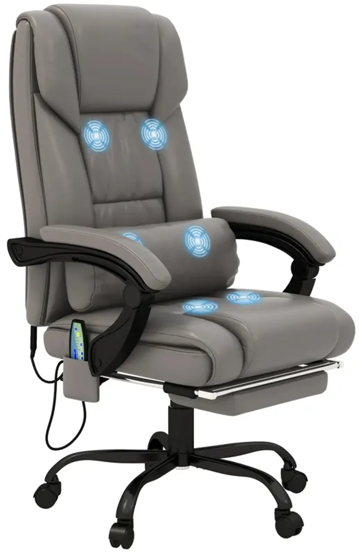 Massaging Office Chair w/ Reclining Function 5 Wheels and High Back Support