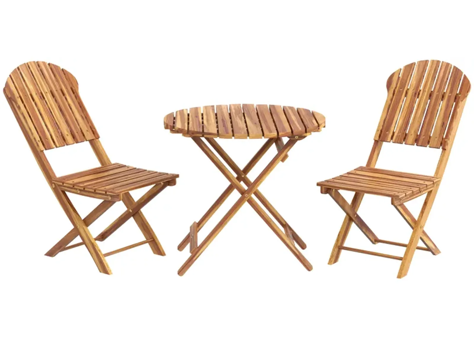 Charming Acacia Wood Patio Bistro Set for Brunch and Beyond