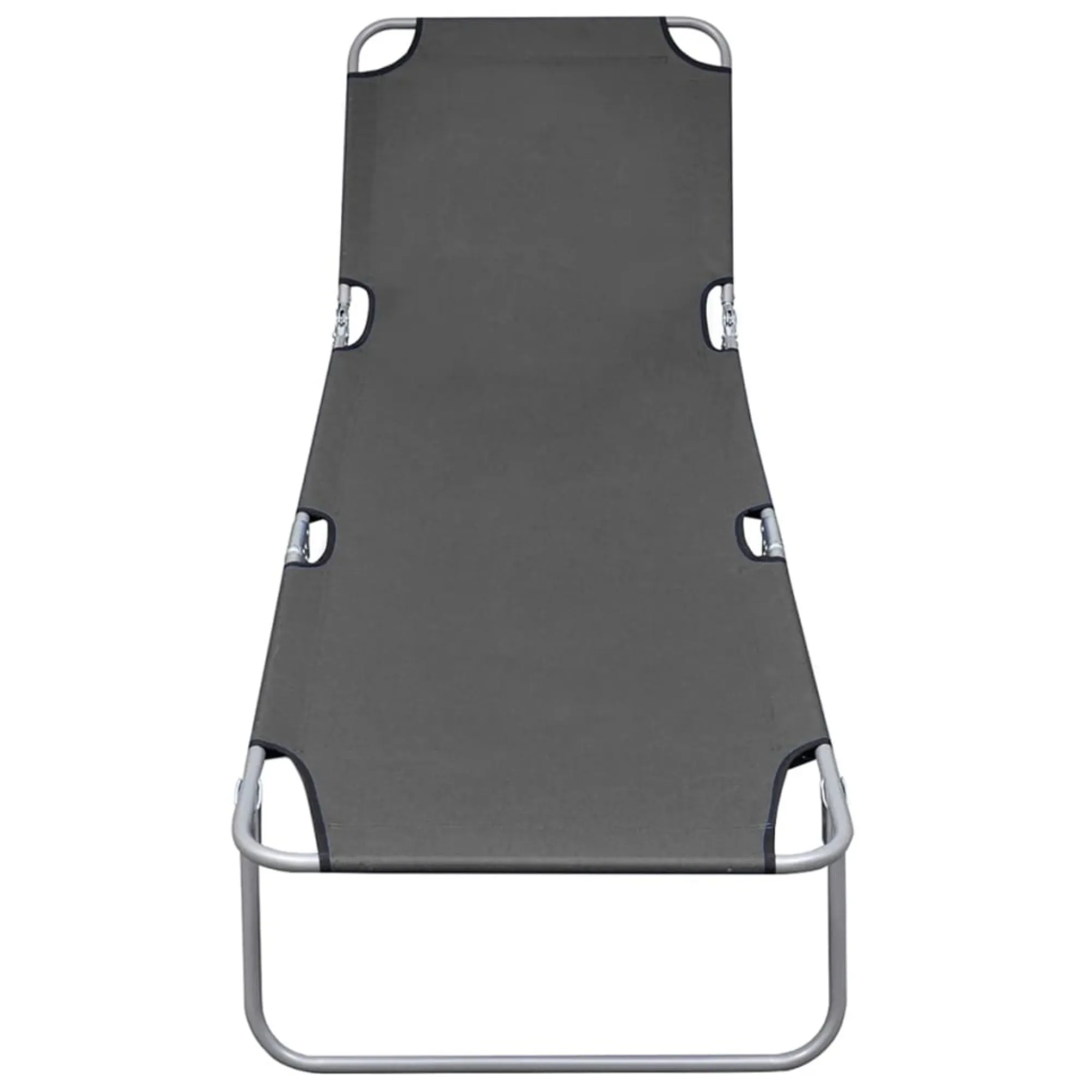 vidaXL Foldable Sunlounger with Adjustable Backrest Gray