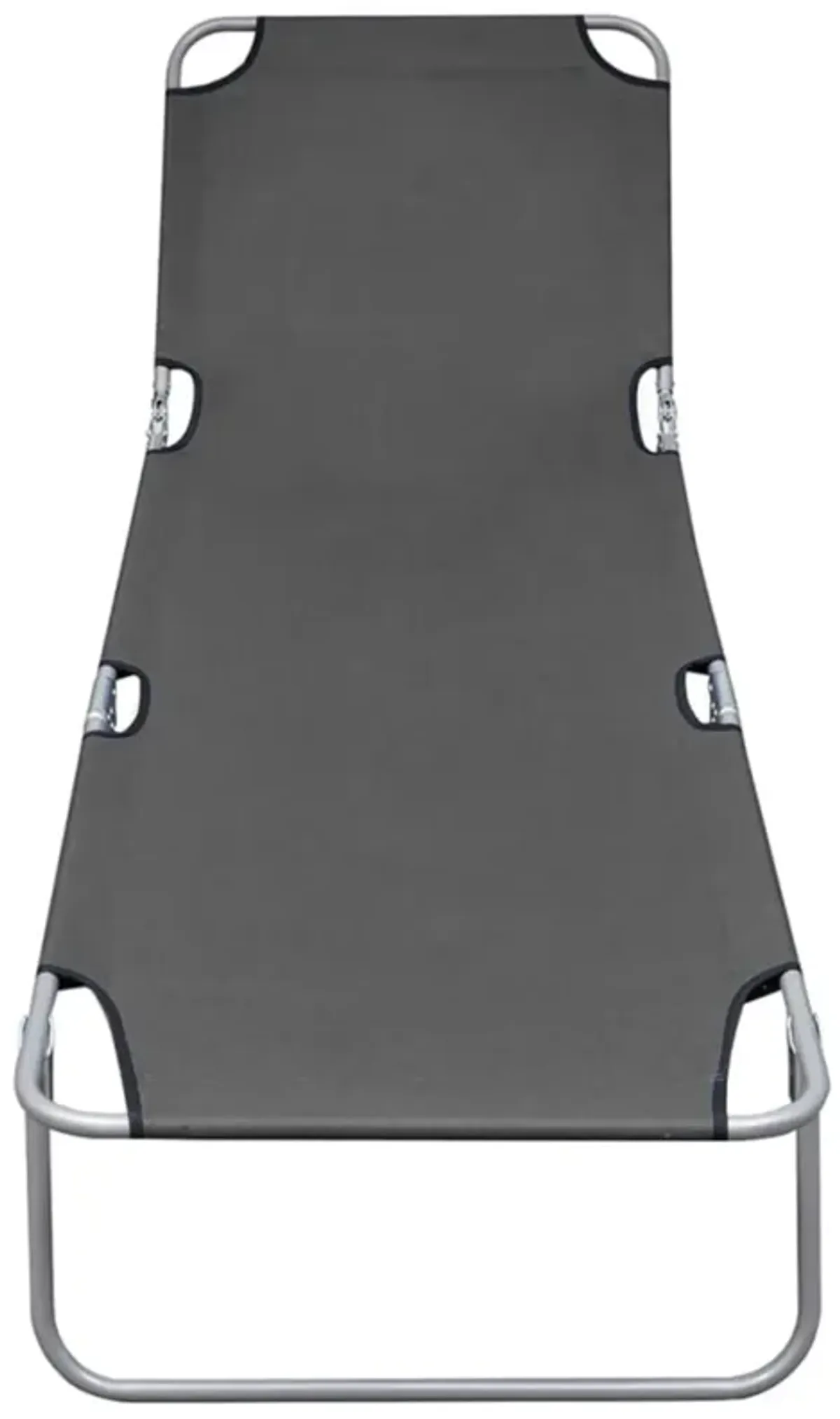 vidaXL Foldable Sunlounger with Adjustable Backrest Gray