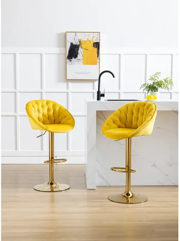 Swivel Bar Stools Set Of 2 Adjustable Counter Height Chairs With Footrest For Kitchen, Dining