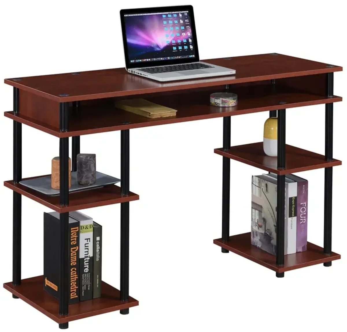 Designs2Go No Tools Student Desk with Shelves