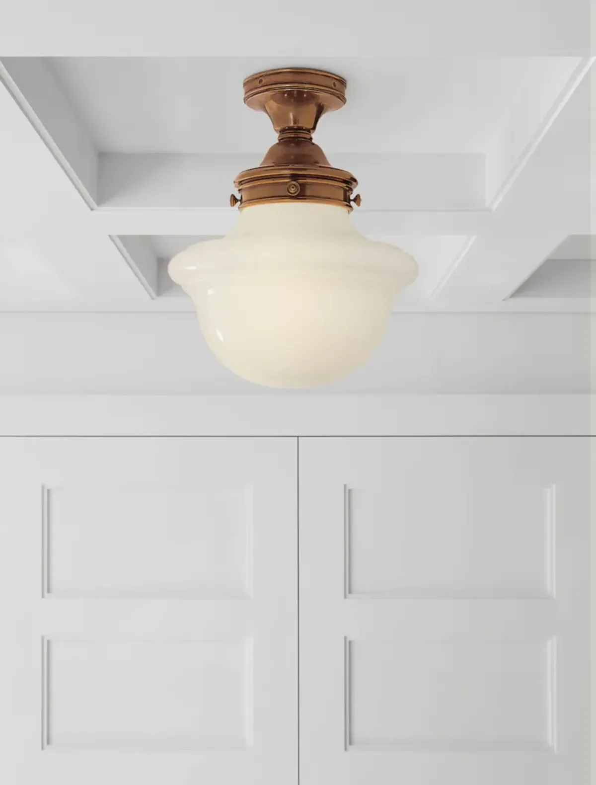 Edmond Flush Mount in Antique Brass