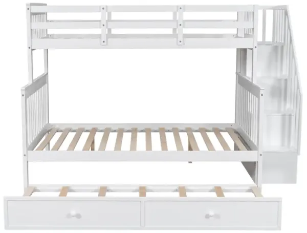 Merax Bunk Bed with Trundle and Guard Rail