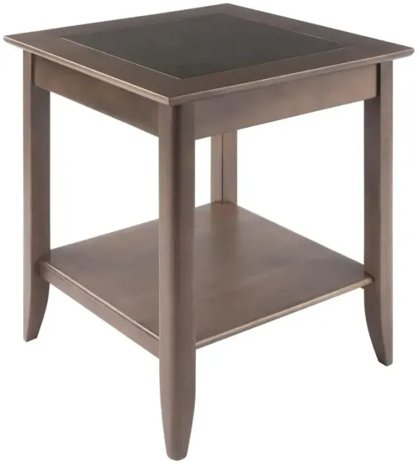 Santino End Table, Oyster Gray