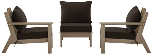 WestinTrends Outdoor Patio HDPE Sectional Sofa with Patio Cushions