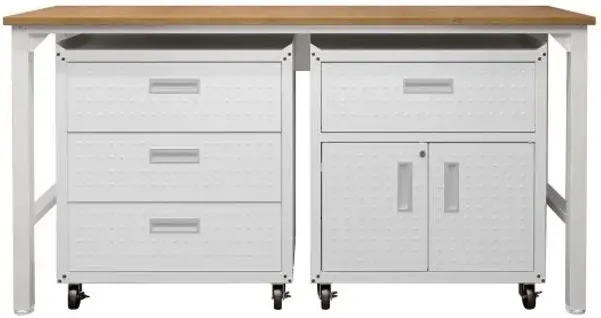 Fortress White 3-Piece Garage Set