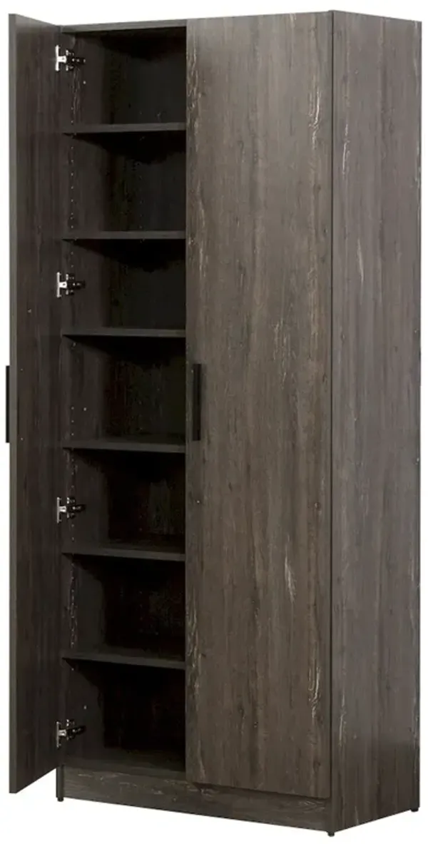FC Design Klair Living Farmhouse Shoe Cabinet with Six Shelves