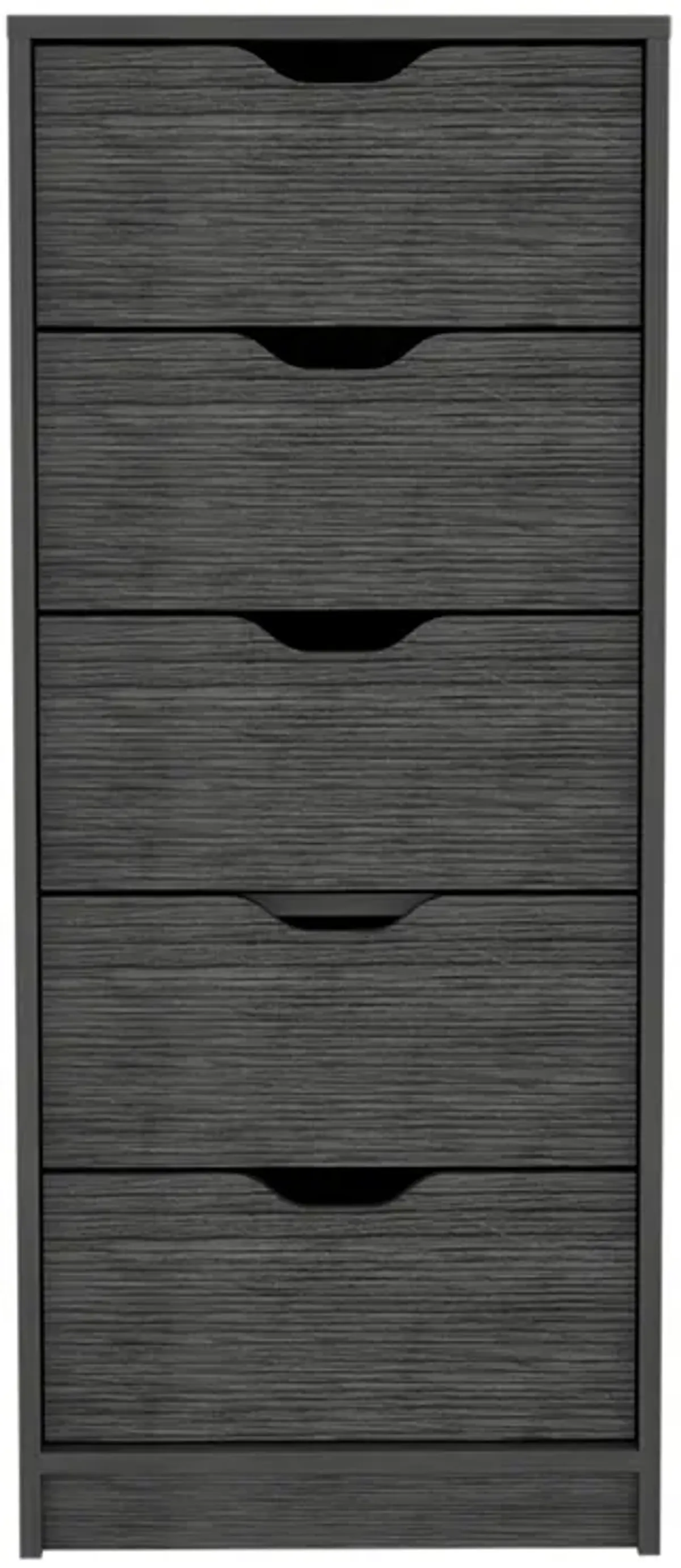 Basilea 5 Drawers Tall Dresser, Pull Out System -Smokey Oak