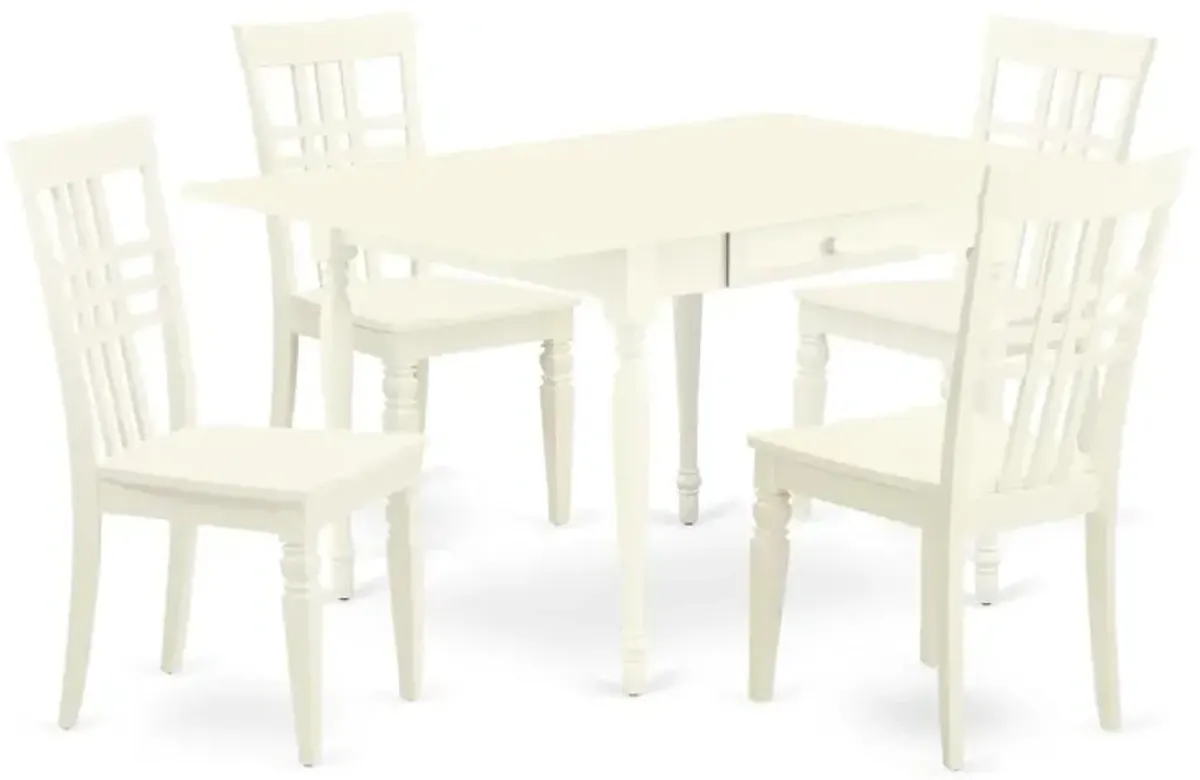 Dining Room Set Linen White, MZLG5-LWH-W