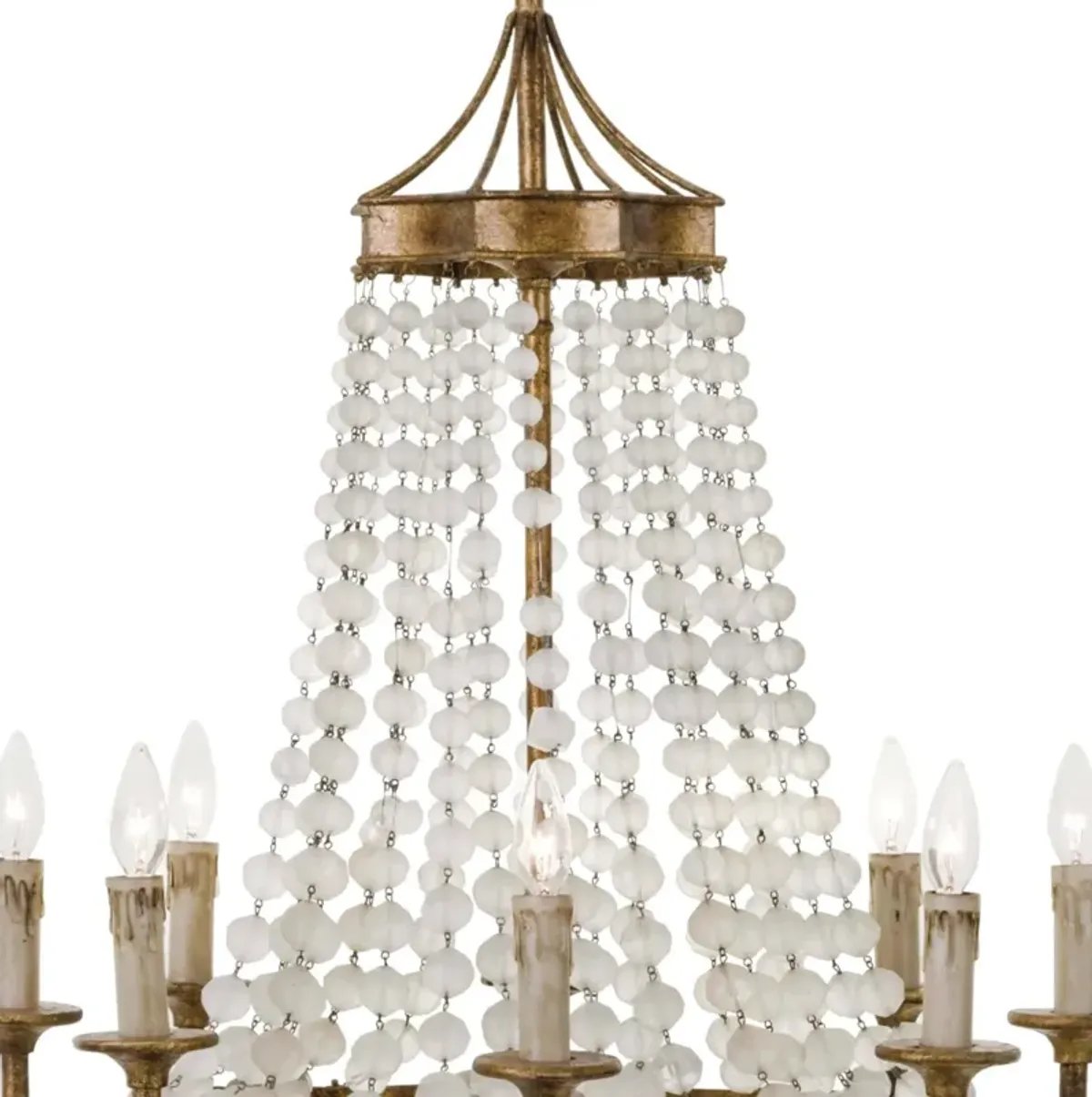 Frosted Crystal Bead Chandelier