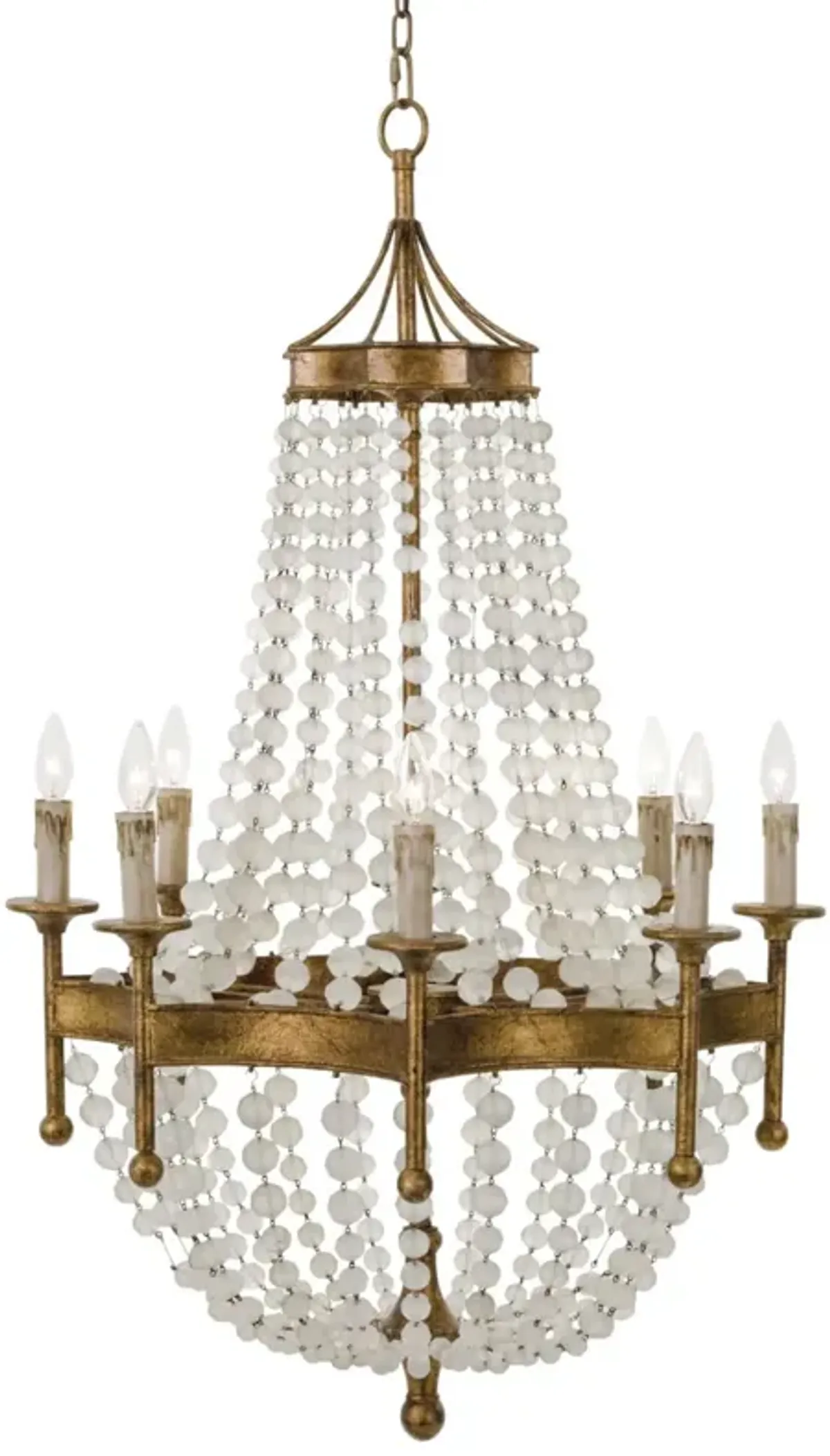 Frosted Crystal Bead Chandelier