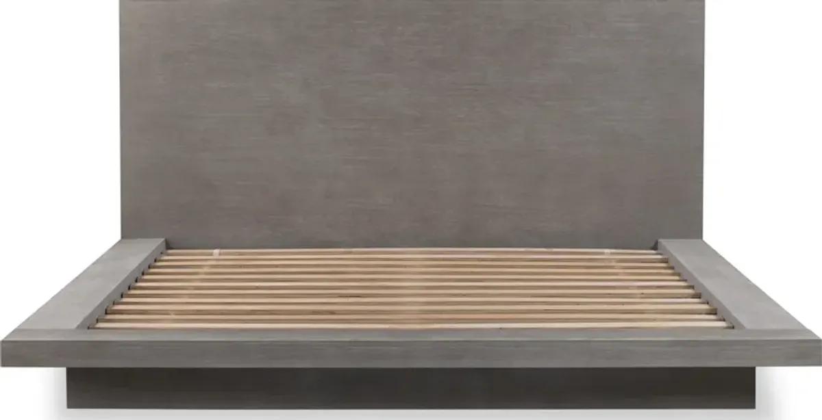 Melbourne King-Size Panel Bed in Mineral
