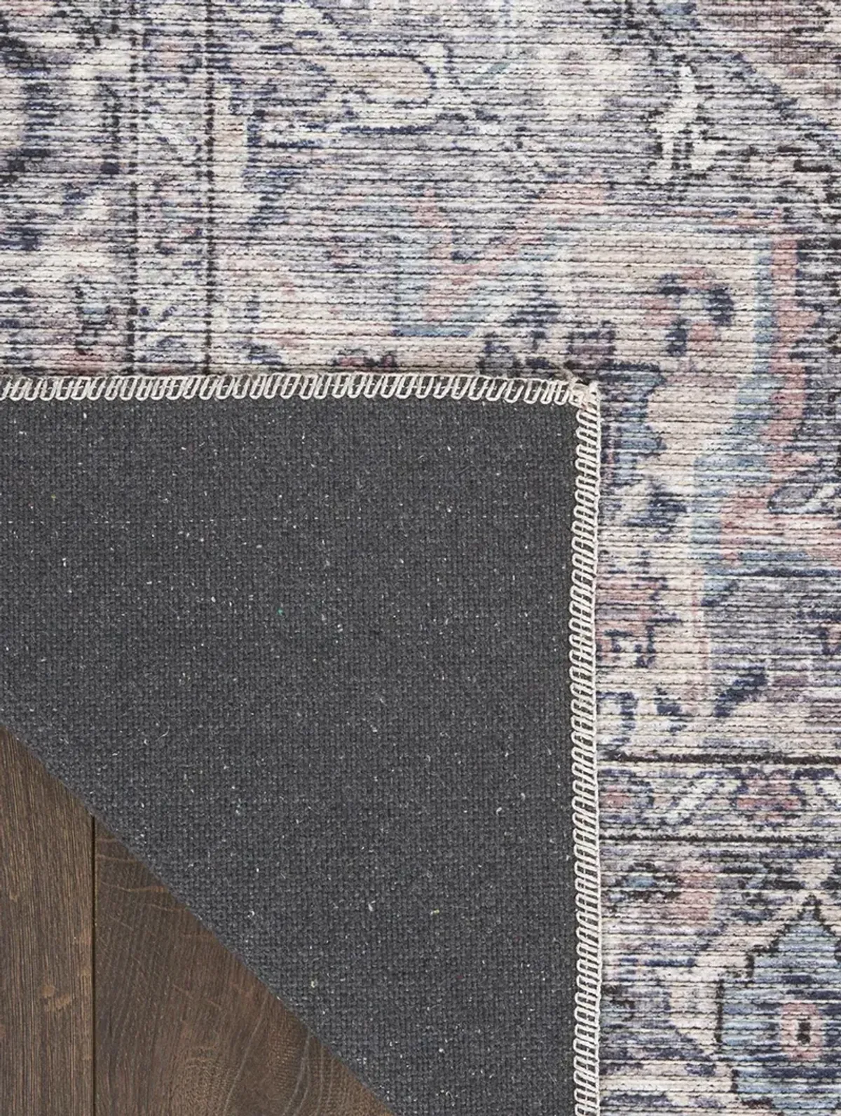 Machine Washable Series 1 SR101 Gray 2' x 6' Rug