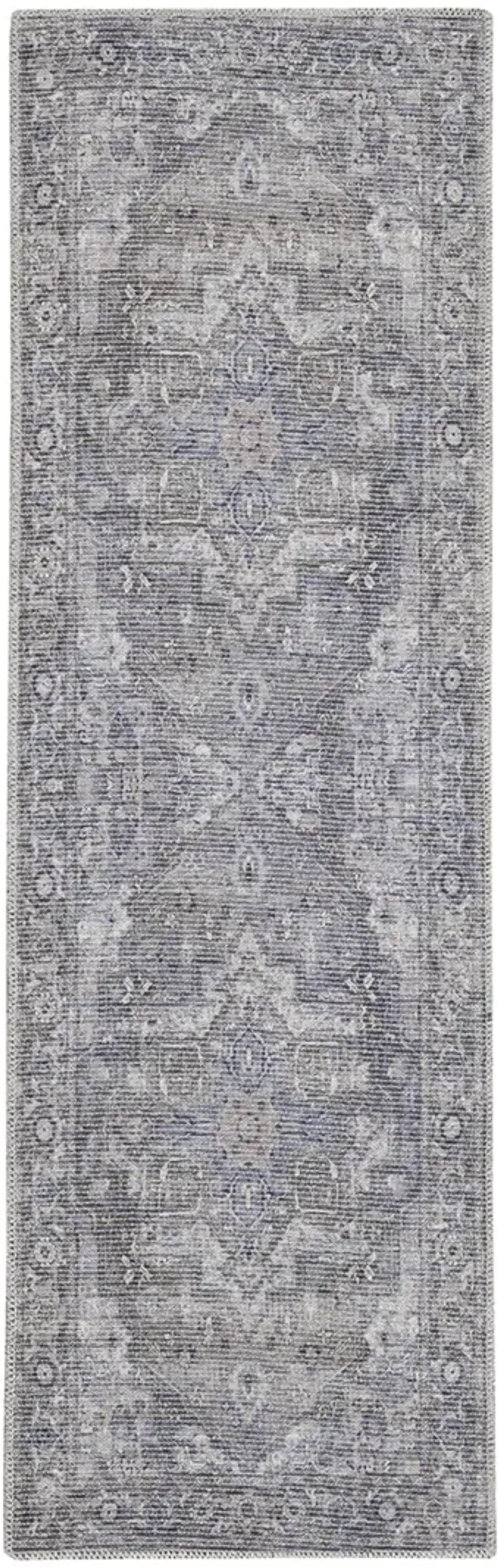 Machine Washable Series 1 SR101 Gray 2' x 6' Rug