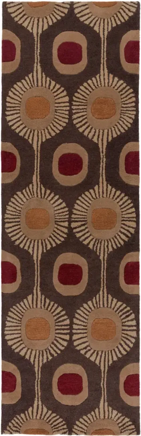 Forum FM-7170 9'9' Round Brown Rug