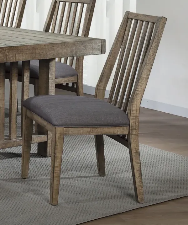 Streamdale Natural-Look Fabric-Covered Side Chairs (Set of 2)