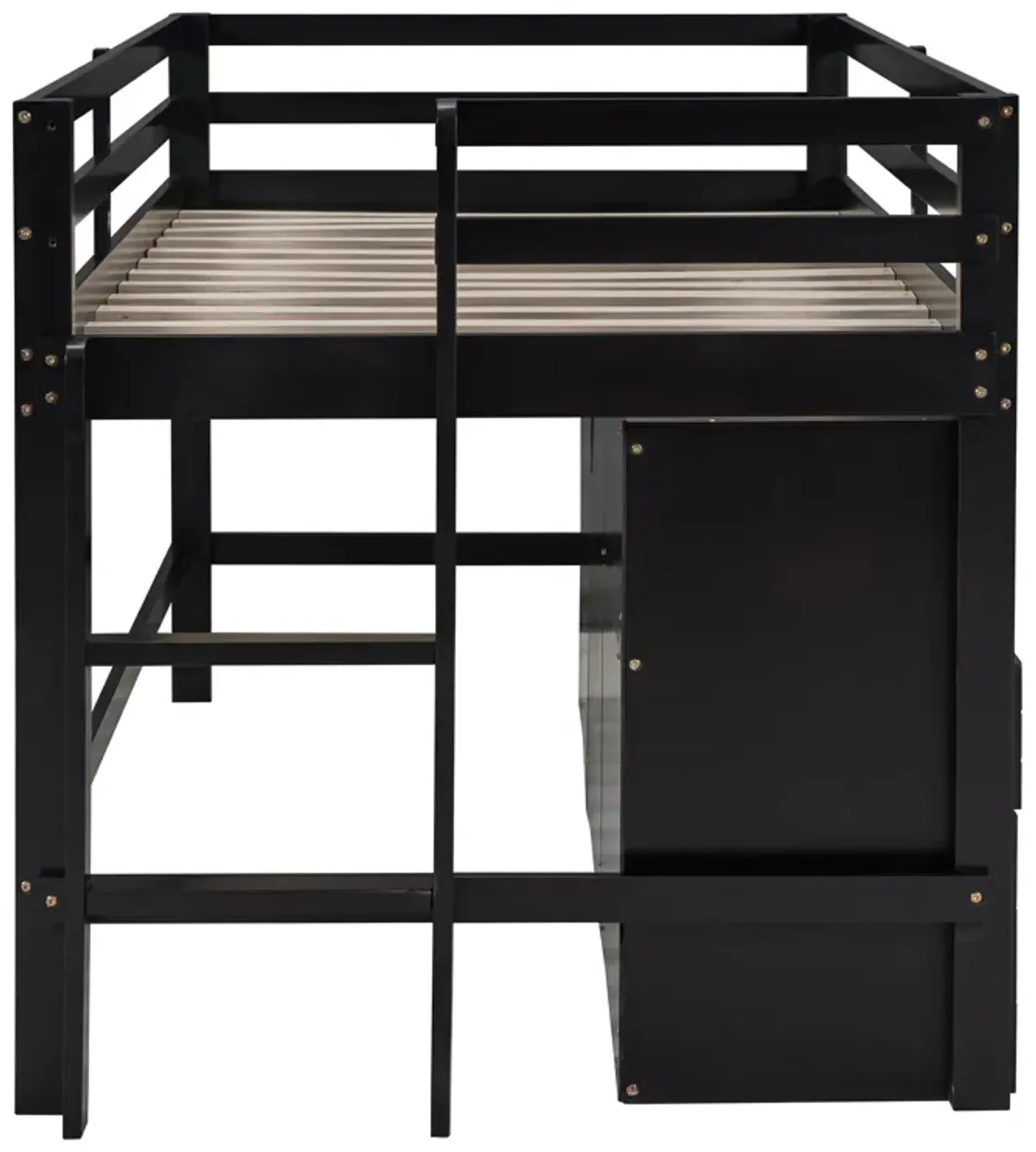 Merax Loft Bed with 4 Drawers