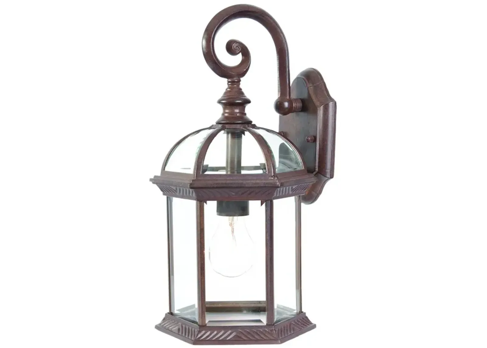 Hivvago Dark Brown Eastern Lantern Wall Light