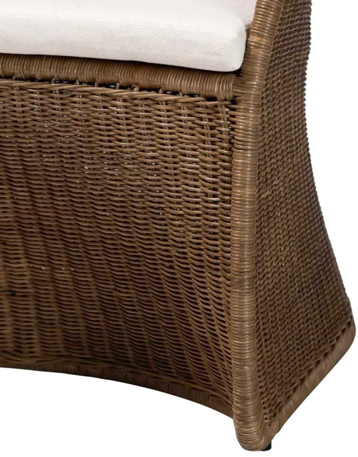 bali & pari Kintamani Bohemian Greywashed Rattan Accent Chair