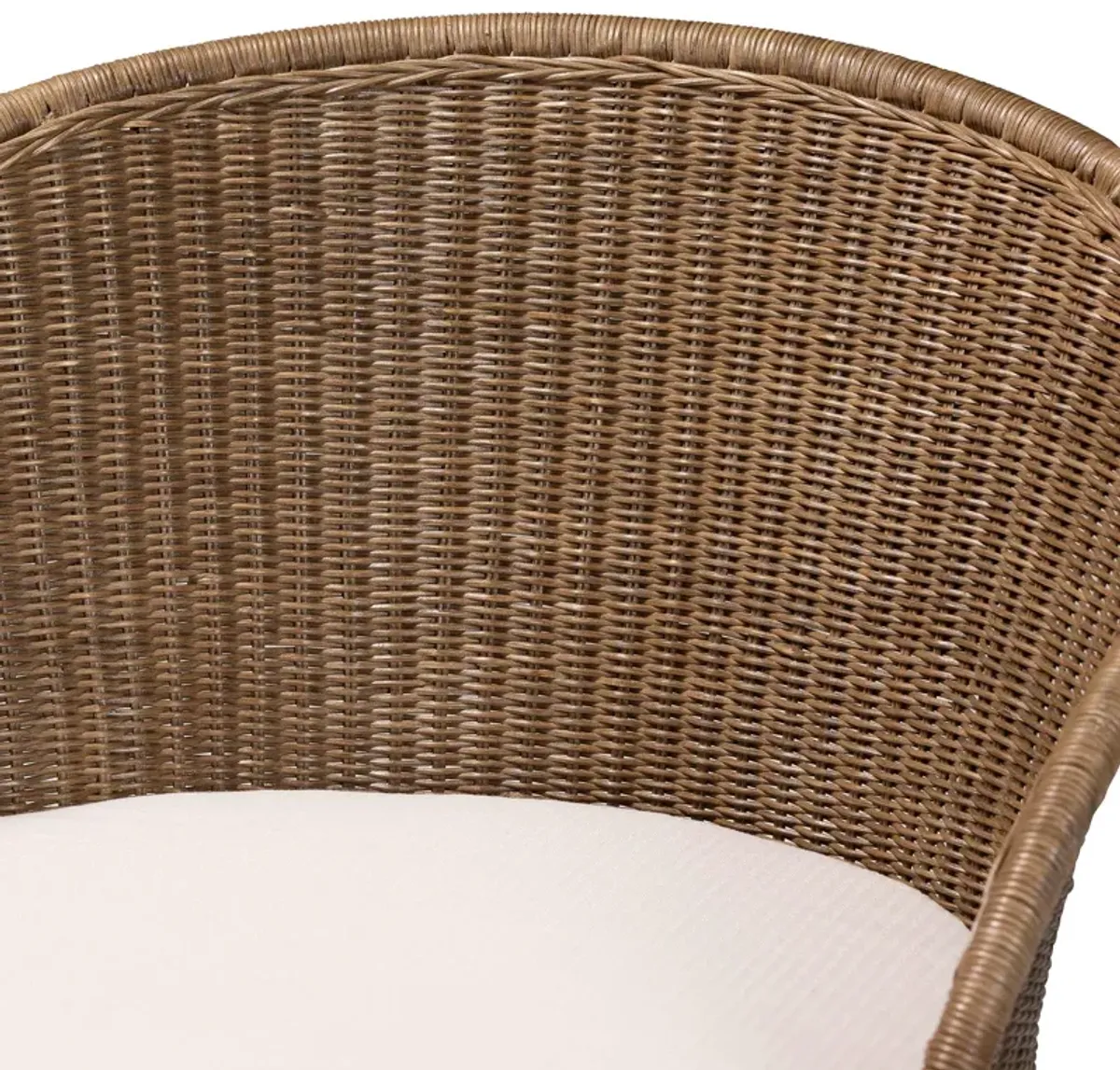 bali & pari Kintamani Bohemian Greywashed Rattan Accent Chair