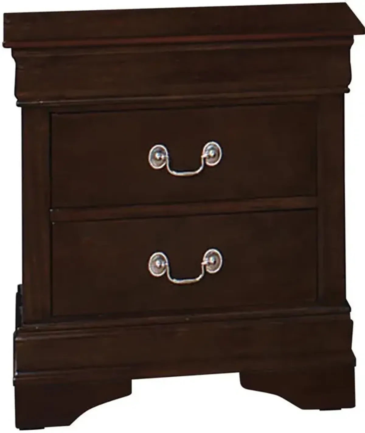 Louis Philippe 2-drawer Nightstand Cappuccino