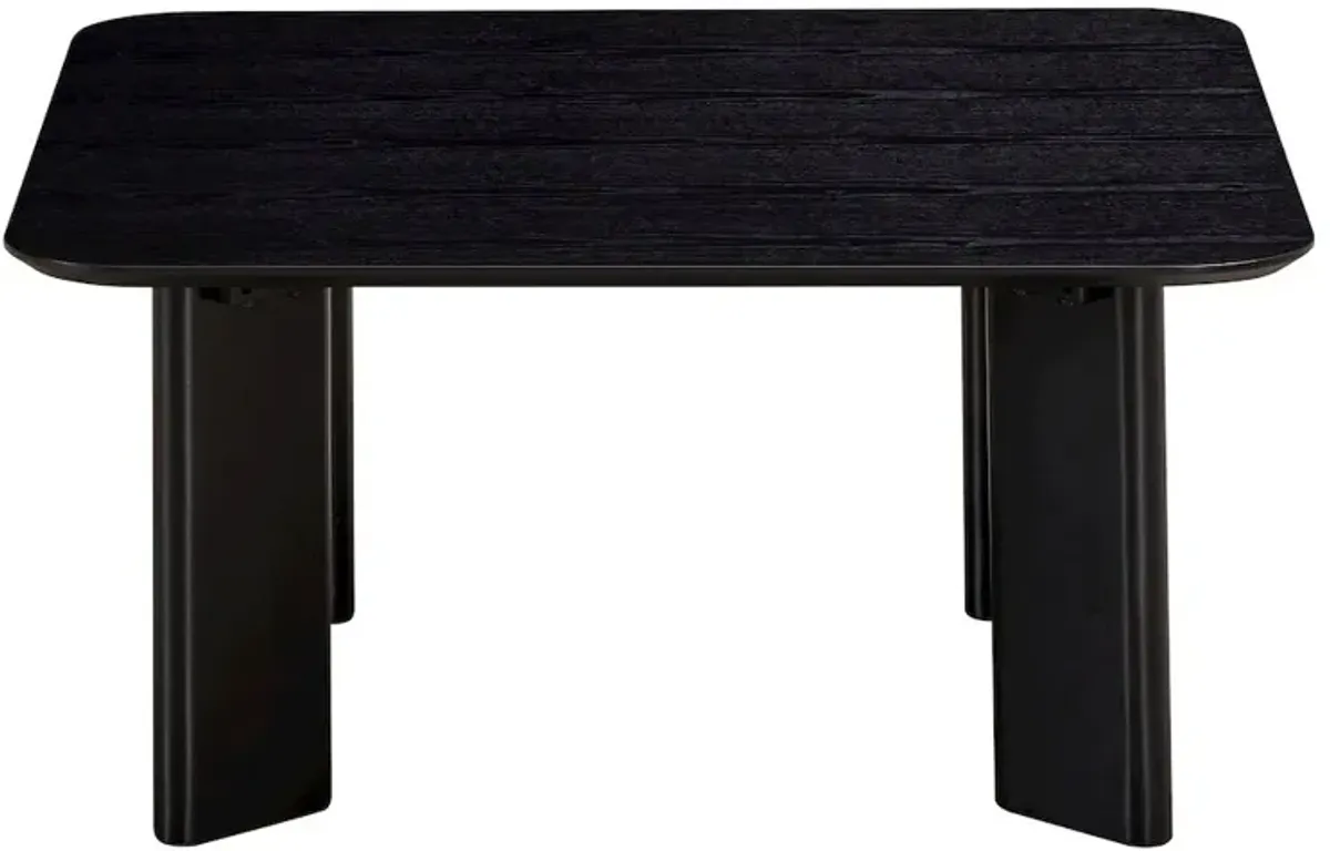 Omax Decor Joss Square Shape Modern Wood Coffee Table in Black Ash