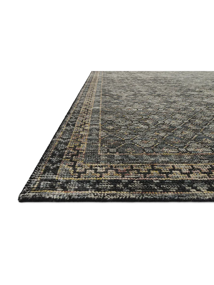 Amara AMM01 Ink/Turquoise 6' x 9' Rug