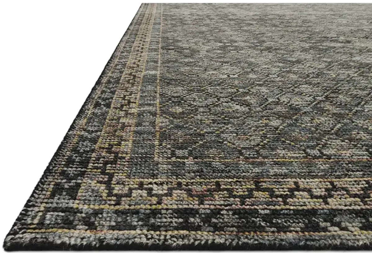 Amara AMM01 Ink/Turquoise 6' x 9' Rug