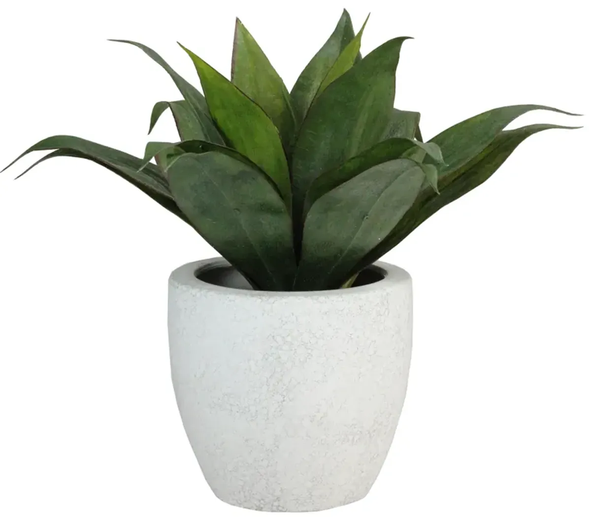 13" Potted Artificial Green Agave Plant