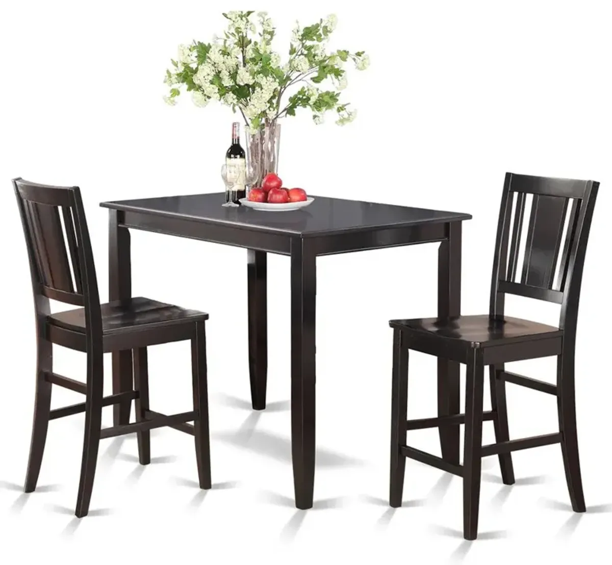 3 Pc pub Table set-high Table and 2 Kitchen counter Chairs