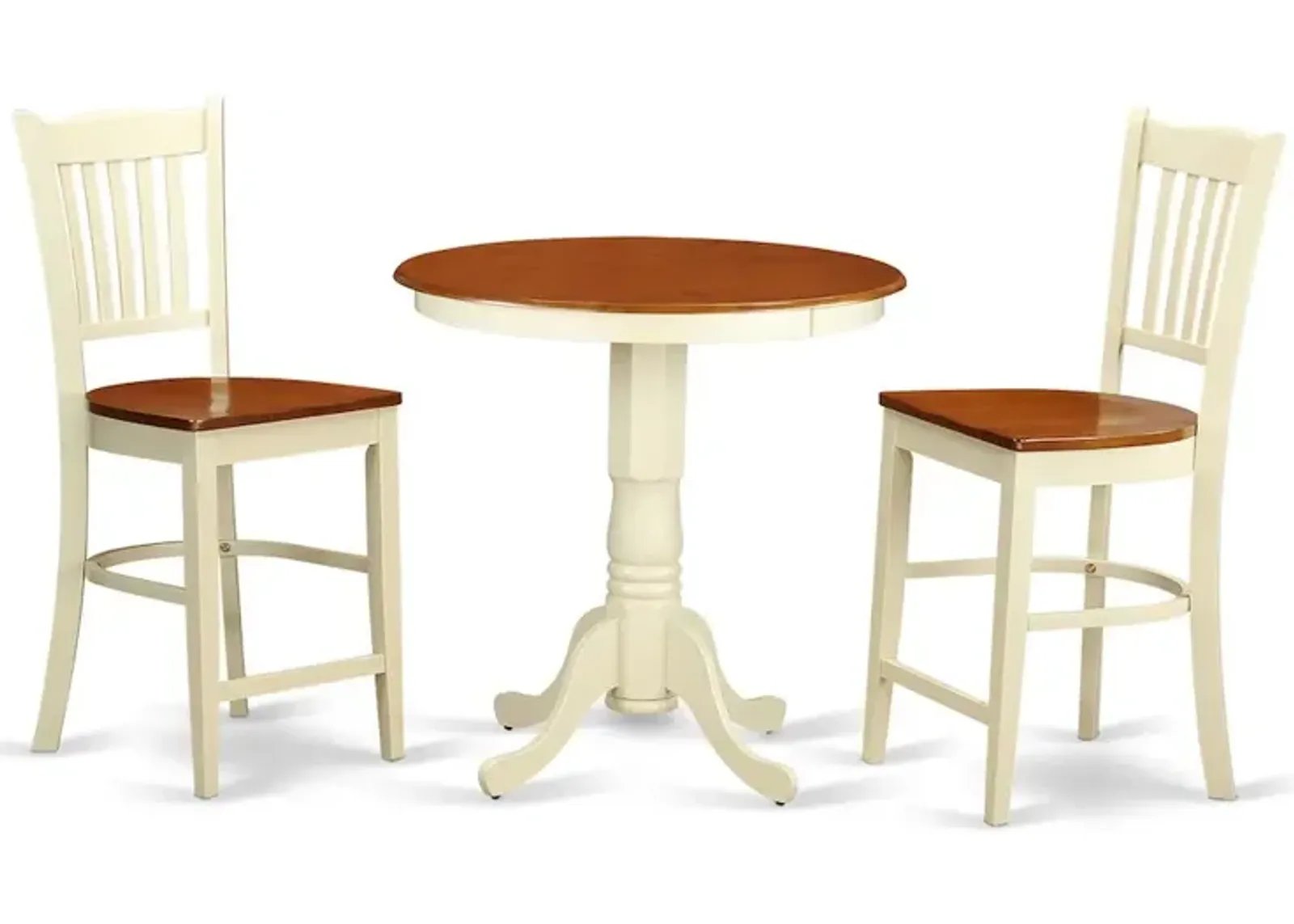 East West Furniture 3  Pc  counter  height  Dining  room  set  -  high  top  Table  and  2  Dining  chair.