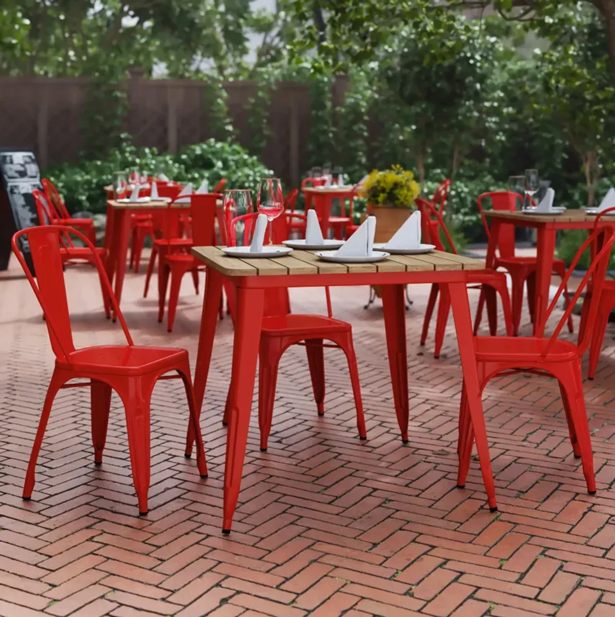 Metal Colorful Restaurant Tables