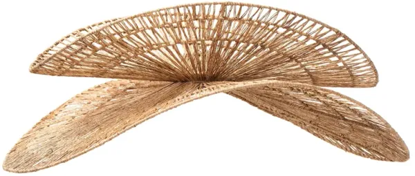 bali & pari Theanna Woven Jute Pendant Lampshade – Handwoven Boho Floral Light Fixture, Natural Wicker Ceiling Shade