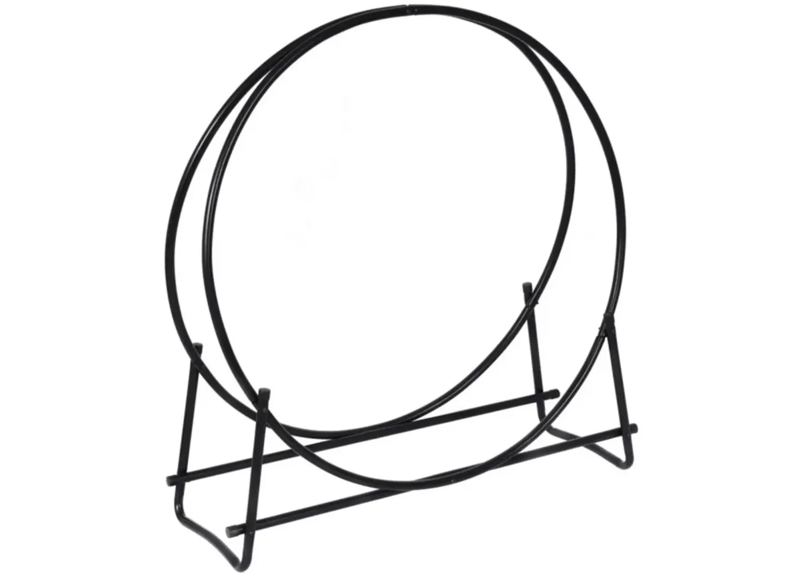 Hivvago Tubular Steel Log Hoop Firewood Storage Rack