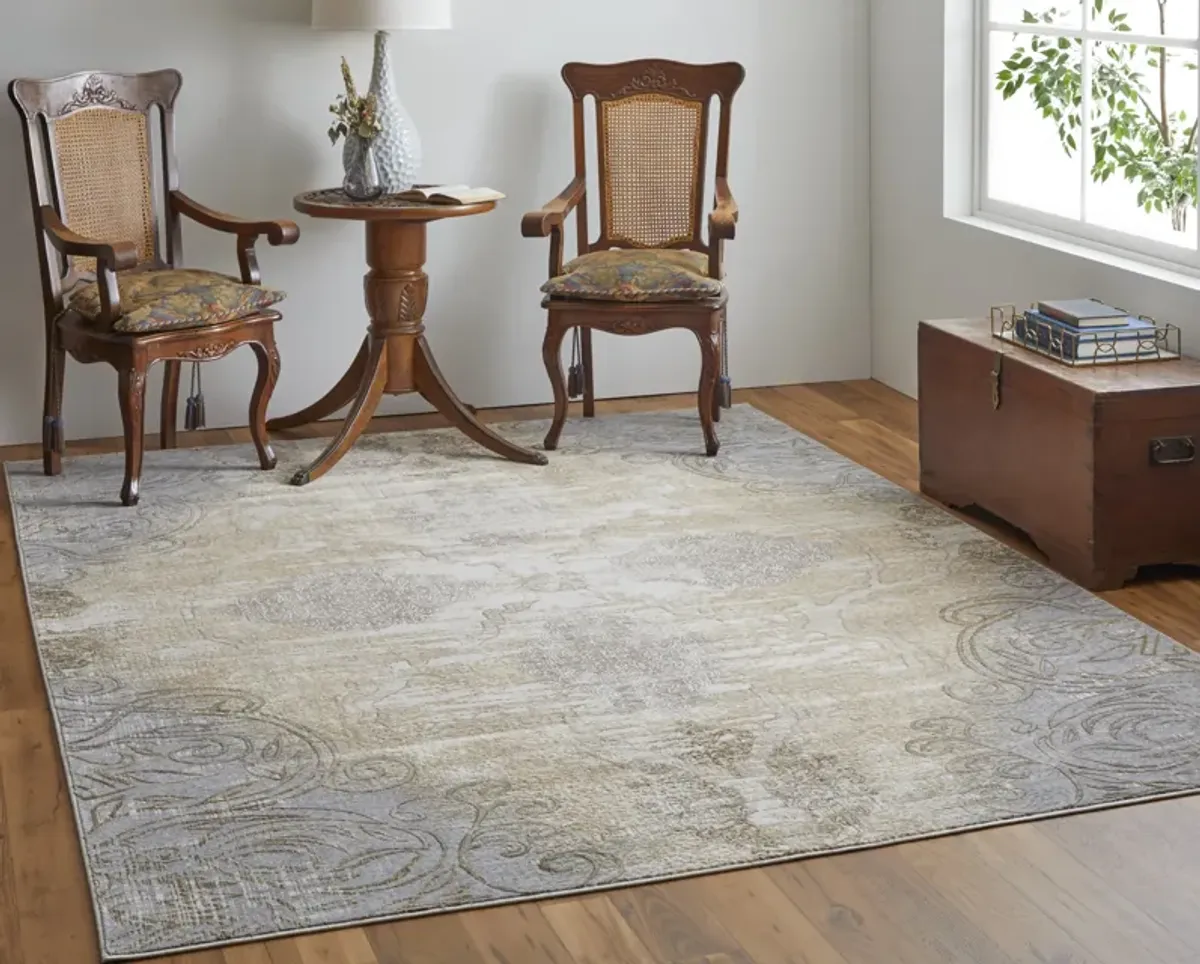 Celene 39L1F Silver/Tan/Gray 5' x 7'6" Rug