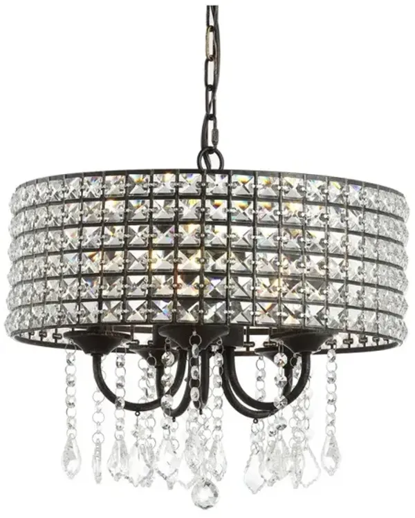 Reese Metal/Crystal Adjustable LED Drop Chandelier