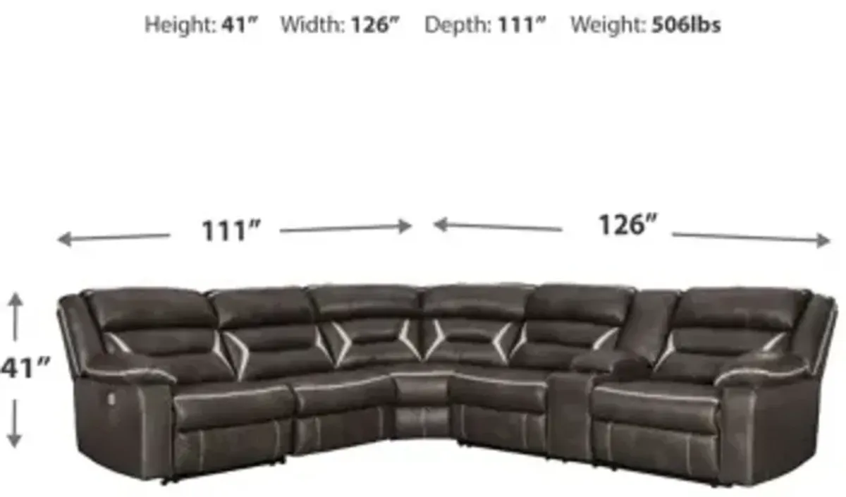 Kincord 4-Piece Power Reclining Sectional