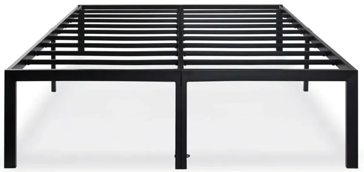 Hivvago Full 18-inch High Rise Heavy Duty Black Metal Platform Bed Frame