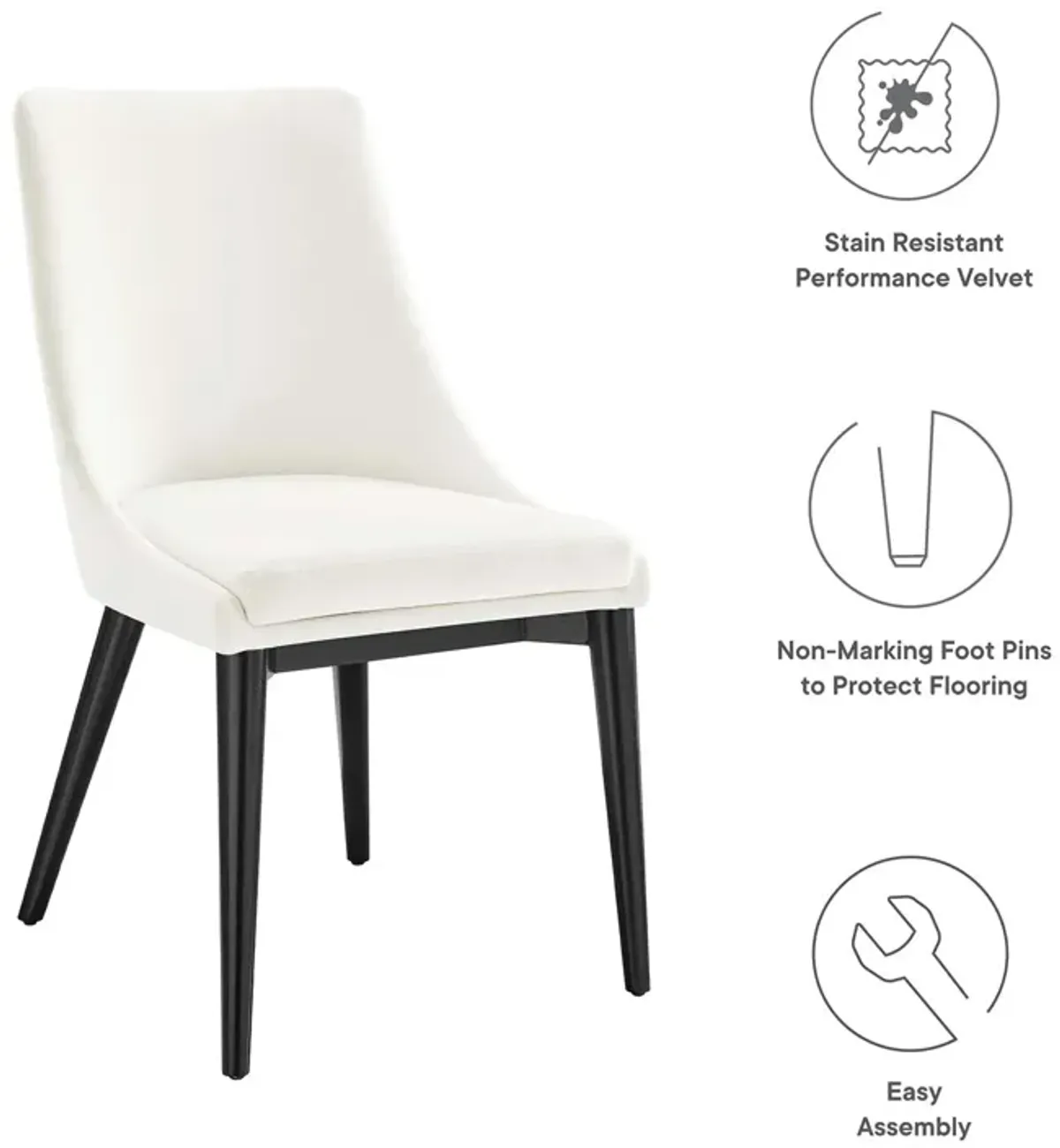 Viscount Performance Velvet Dining Chair