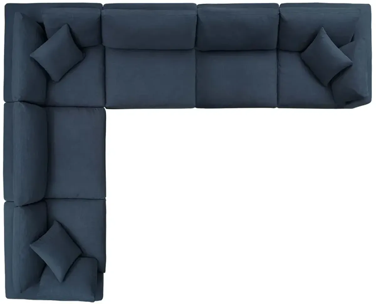 Commix Down Filled Overstuffed 6 Piece Sectional Sofa Set