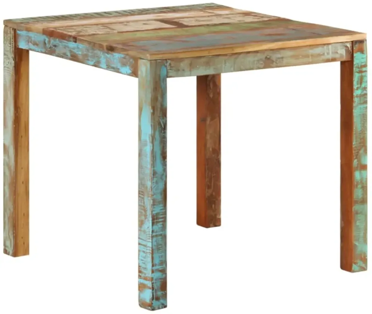 vidaXL Dining Table 32.3"x31.5"x29.9" Solid Reclaimed Wood