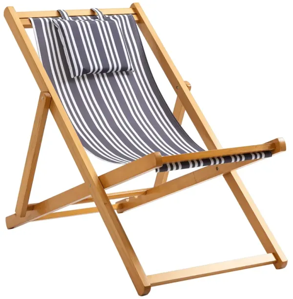 Mixed Color Beach Chair: Folding Patio Chaise Lounge with Adjustable Back