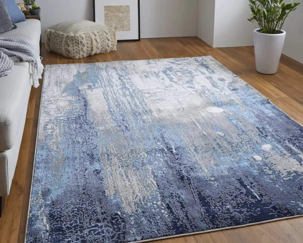 Indio 39H2F Ivory/Blue/Black 6'7" x 9'6" Rug