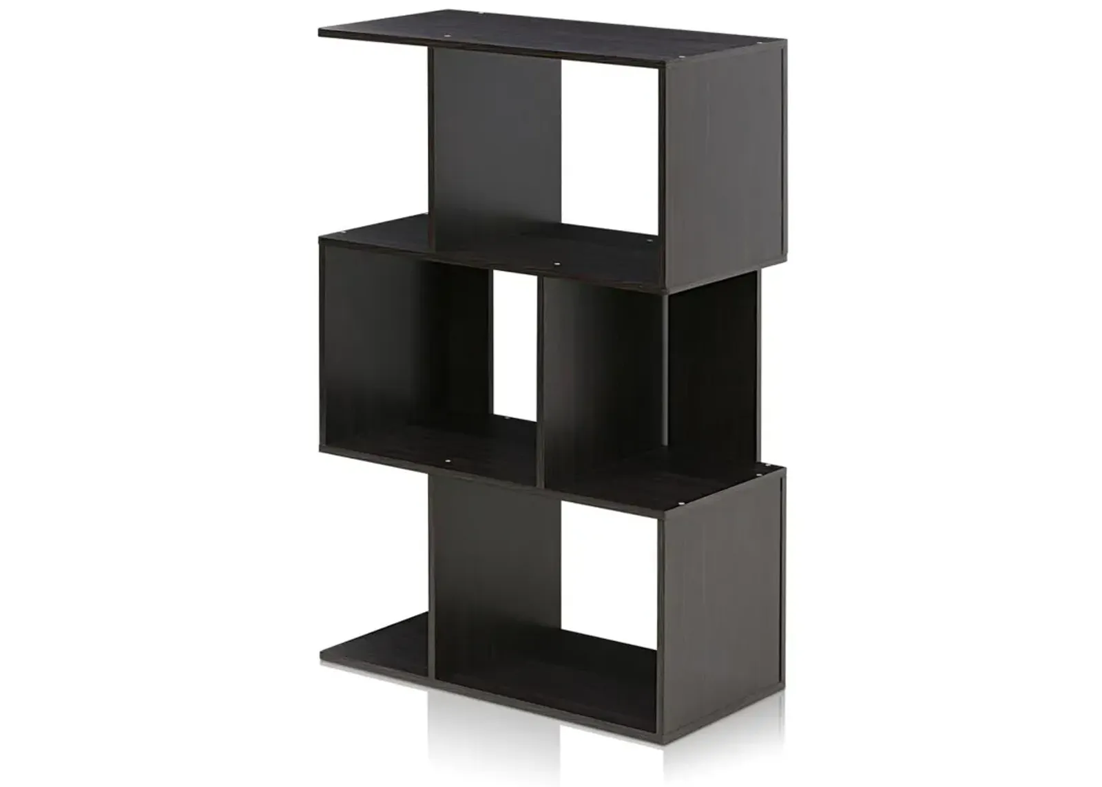 Furinno Simply Modern Open 3-Tier Open Book Shelf, Espresso